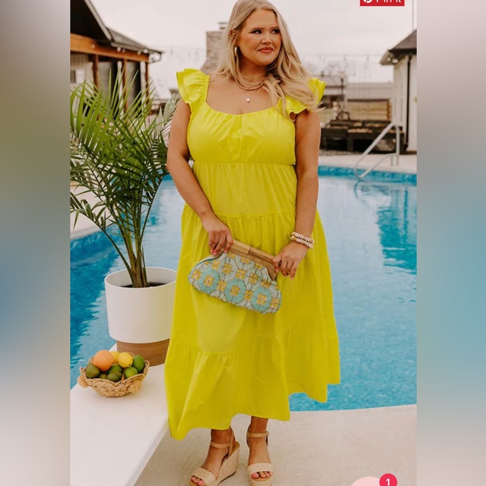 Impressions Maxi Dress - Yellow